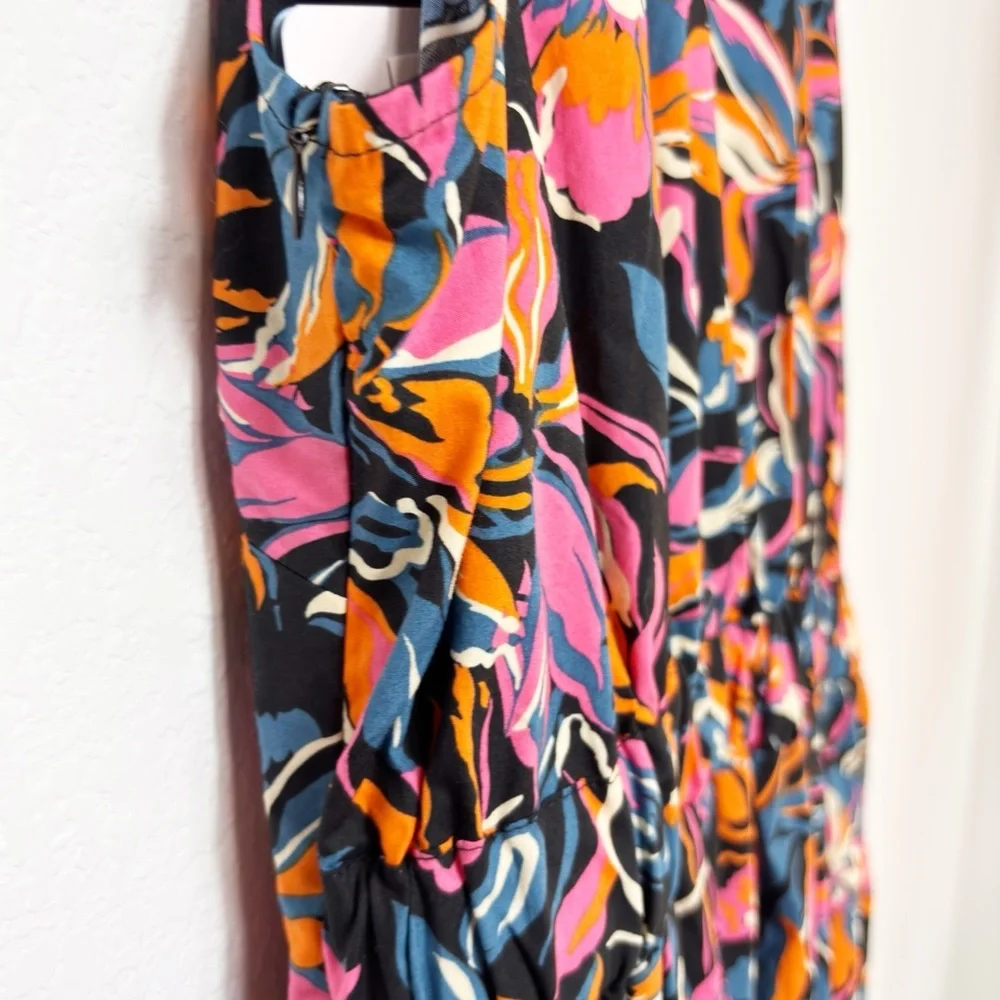 FRENCH CONNECTION WOMEN'S MAXI FRONT TWIST DRESS MULTICOLOR SIZE LARGE NWT - Picture 5 of 10